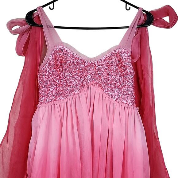 LoveShackFancy Romia Millennial Pink Ombre Hand Dye Size 0 Dress - Picture 9 of 14